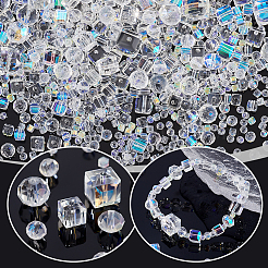 800Pcs 10 Styles AB Color Plated Electroplated Glass Beads Strands&nbsp;GLAA-GA0001-85