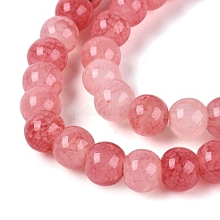 Ombre Effect Dyed Crackle Glass Beads Strands&nbsp;GLAA-Q106-01A-B07