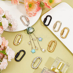 8Pcs 4 Colors Alloy Screw Carabiner Lock Charms&nbsp;FIND-UN0003-30