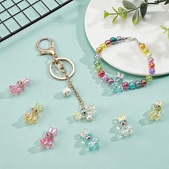 72Pcs 6 Colors Transparent Acrylic Beads&nbsp;MACR-FH0001-10
