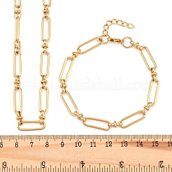304 Stainless Steel Paperclip Chains Bracelet & Necklace Jewelry Sets&nbsp;SJEW-L199-02G