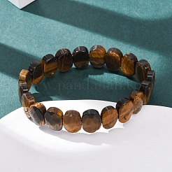 Natural & Synthetic Mixed Gemstone Faceted Beaded Stretch Bracelets for Women&nbsp;BJEW-K251-07