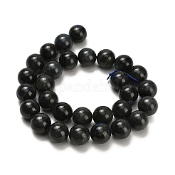 Natural Black Labradorite Beads Strands&nbsp;G-L642-B15-14mm