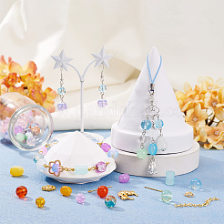 2 Sets 2 Styles DIY Lampwork Beads & Alloy Pendant & Link & Bead Caps Jewelry Findings Kits&nbsp;DIY-TA0011-61