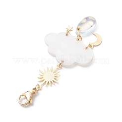 2Pcs Cloud Acrylic Pendant Decorations&nbsp;HJEW-JM04665