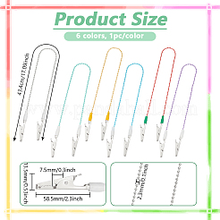 6Pcs 6 Colors Stainless Steel Dental Lab Bib Clip&nbsp;AJEW-BC0008-84