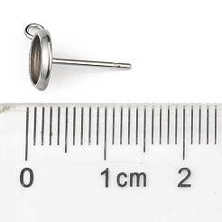 Non-Tarnish 304 Stainless Steel Stud Earring Settings & Findings&nbsp;STAS-MSMC002-05P