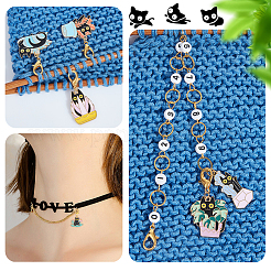 Knitting Row Counter Chains & Locking Stitch Markers Kits&nbsp;HJEW-AB00509