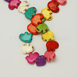 Synthetical Turquoise Beads Strands&nbsp;X-TURQ-S108-11x15mm-M