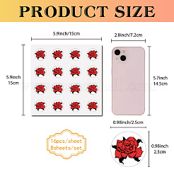 8 Sheets Plastic Waterproof Self-Adhesive Picture Stickers&nbsp;DIY-WH0428-051