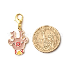 Christmas Theme Alloy Enamel Pendant Decorations&nbsp;HJEW-JM00667