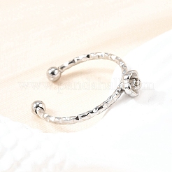 304 Stainless Steel Cuff Rings for Women&nbsp;RJEW-H250-01P