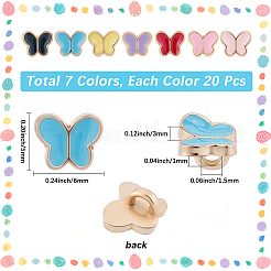 140Pcs 7 Colors Alloy Enamel Buttons&nbsp;FIND-GF0008-28