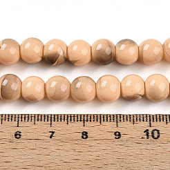 Baking Paint Glass Beads Strands&nbsp;DGLA-N013-8mm-07
