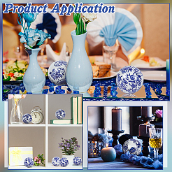 10Pcs Handmade Porcelain Beads&nbsp;PORC-BC0001-07