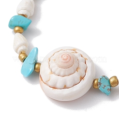 Summer Beach Natural Shiva Eye Shell Link Bracelets&nbsp;BJEW-JB10287