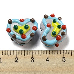 Hand Painted Acrylic with Enamel Beads&nbsp;MACR-D031-06F