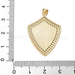 Brass Micro Pave Cubic Zirconia Pendants&nbsp;KK-P293-23G