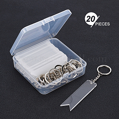 DIY Vertical Flag Acrylic Blank Pendant Keychain Making Kits&nbsp;DIY-BC0001-64A