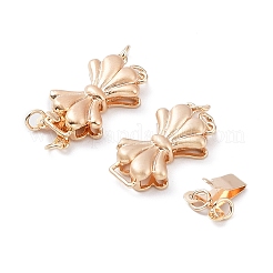 Rack Plating Bowknot Brass Box Clasps&nbsp;KK-A183-70G
