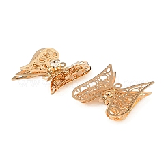 Brass Crystal Rhinestone Filigree Connector Charms&nbsp;RB-CBA890A-01G