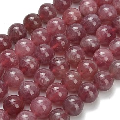 Natural Madagascar Rose Quartz Beads Strands&nbsp;G-L642-B20-10mm