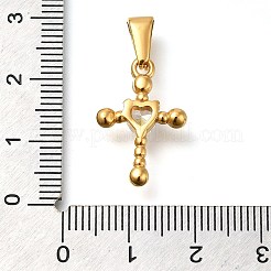 Ion Plating(IP) 304 Stainless Steel Pendants with Cubic Zirconia&nbsp;STAS-Z113-04G