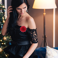 Chiffon Tulle 3D Flower&nbsp;DIY-WH0504-401A