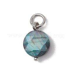 Dyed Natural Tiger Eye Faceted Hexagonal Cut Pendants&nbsp;PALLOY-JF04800-01