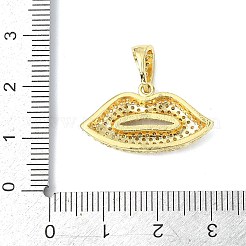 Brass Micro Pave Clear Cubic Zirconia Pendants&nbsp;KK-H270-03G