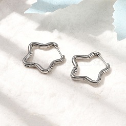 201 Stainless Steel Hoop Earrings&nbsp;EJEW-Z137-02P-05