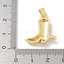Brass Micro Pave Cubic Zirconia Pendants&nbsp;X-KK-M300-30G