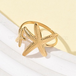 304 Stainless Steel Cuff Rings&nbsp;RJEW-P150-03B-G