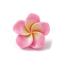 Plumeria Resin Cabochon Map Pins&nbsp;AJEW-TB00006