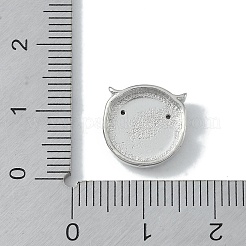 Rack Plating Brass Micro Pave Clear Cubic Zirconia Beads&nbsp;KK-A220-22P