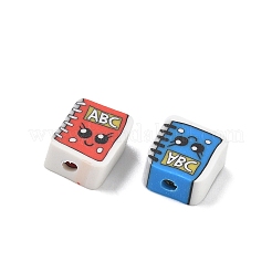 Printed Handmade Polymer Clay Beads&nbsp;CLAY-P005-06