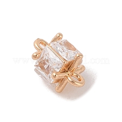 Brass Connector Charms with Glass&nbsp;KK-B100-074G