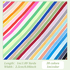 30Pcs 30 Colors Nylon Ribbons&nbsp;SRIB-ME0001-18C