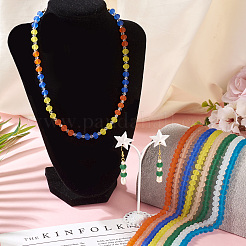 8 Strands 8 Colors Transparent Glass Beads Strands&nbsp;GLAA-TA0002-20