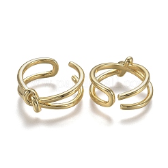 Adjustable Brass Cuff Rings&nbsp;RJEW-Z001-02G