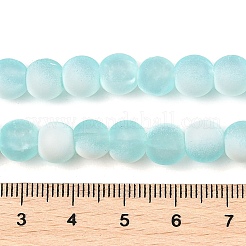 Frosted Crackle Glass Beads Strands&nbsp;GLAA-U001-6mm-M08
