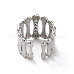 304 Stainless Steel Rhinestone Cuff Rings&nbsp;RJEW-M171-21P