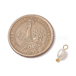 Natural Freshwater Pearl Potato Charms&nbsp;X-PALLOY-JF03202-01