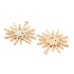 Brass Micro Pave Clear Cubic Zirconia Pendants&nbsp;KK-Q806-02G