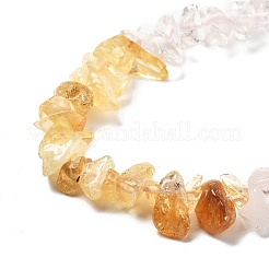 Natural Quartz Crystal & Rose Quartz & Citrine Beads Strands&nbsp;G-L610-A23-01