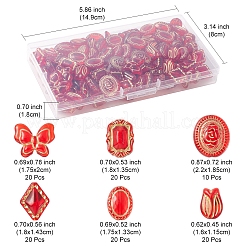 110Pcs 6 Styles Transparent Acrylic Beads&nbsp;OACR-FS0001-38