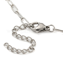 Tarnish Resistant 304 Stainless Steel Paperclip Chains Bracelet Making&nbsp;AJEW-P119-03P