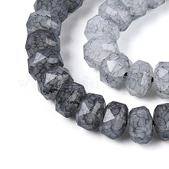 Imitation Jade Crackle Glass Beads Strands&nbsp;GLAA-N068-01A-A01