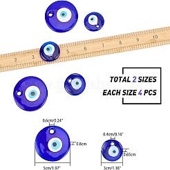 Handmade Evil Eye Lampwork Pendants&nbsp;LAMP-NB0001-15