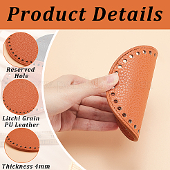 4Pcs 4 Colors Litchi Grain PU Leather Bag Bottoms&nbsp;FIND-PH0007-10